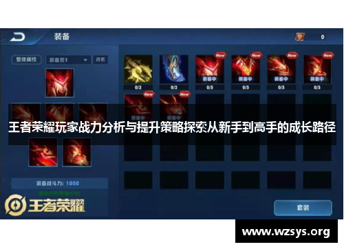 王者荣耀玩家战力分析与提升策略探索从新手到高手的成长路径